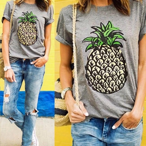 Tops - 🍍Pineapple🍍 Print T-Shirt